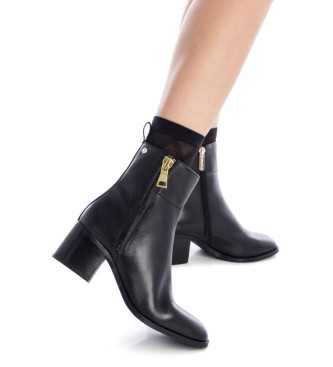 Carmela Bottines en cuir 161773 noir