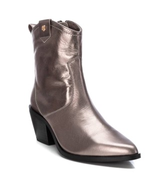 Carmela Leder-Stiefeletten 161776 silber