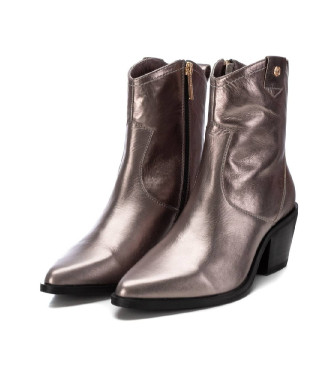 Carmela Leder-Stiefeletten 161776 silber