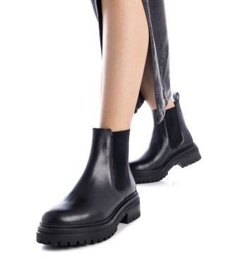 Carmela Bottines en cuir 161781 noir