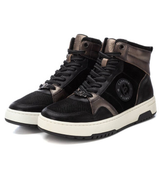 Carmela Leren sneakers 161809 zwart