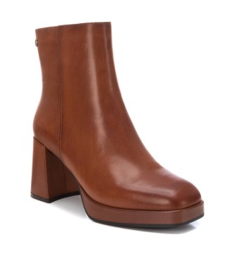 Carmela Botins em pele 161846 castanho