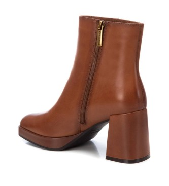 Carmela Botins em pele 161846 castanho