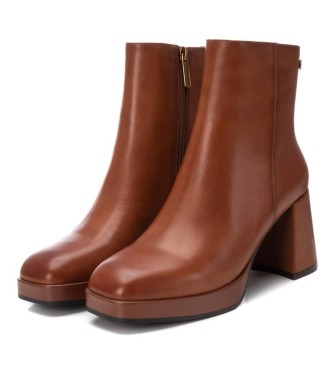 Carmela Botins em pele 161846 castanho