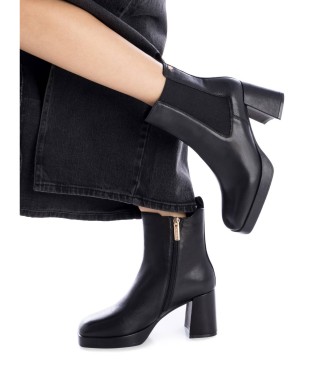 Carmela Bottines en cuir 161848 noir