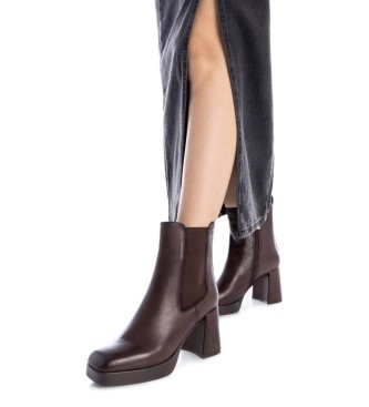 Carmela Leather Ankle Boots 161848 brown