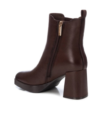 Carmela Leather Ankle Boots 161848 brown