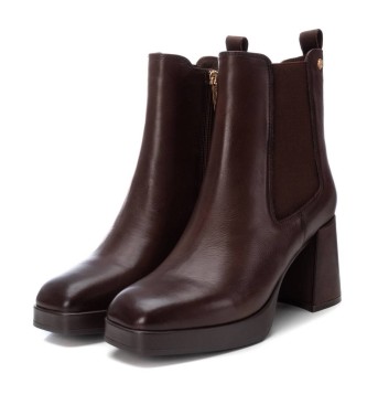 Carmela Leather Ankle Boots 161848 brown