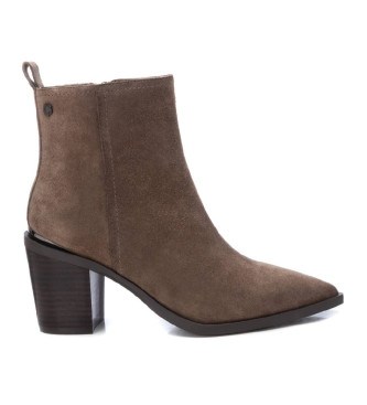 Carmela Botins em pele 161895 taupe