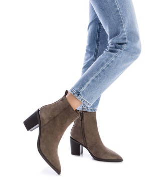 Carmela Leather Ankle Boots 161895 taupe