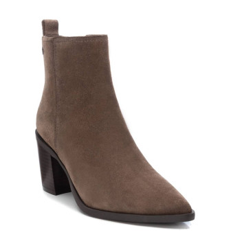 Carmela Botins em pele 161895 taupe