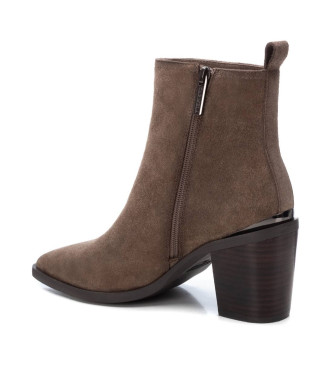 Carmela Botins em pele 161895 taupe