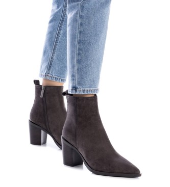 Carmela Bottines en cuir 161895 gris