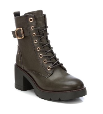 Carmela Leather Ankle Boots 161901 green