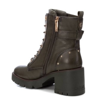 Carmela Bottines en cuir 161901 vertes