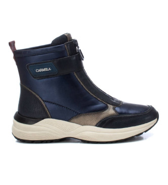 Carmela Bottines en cuir 161962 navy