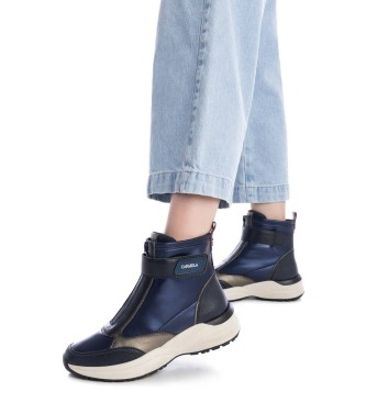 Carmela Bottines en cuir 161962 navy