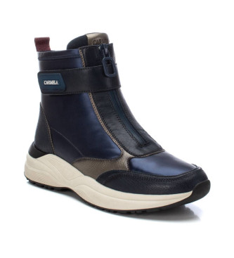 Carmela Bottines en cuir 161962 navy