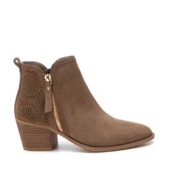 Carmela Botins em pele 162163 taupe