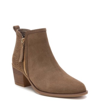 Carmela Botins em pele 162163 taupe