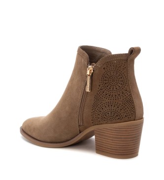 Carmela Botins em pele 162163 taupe