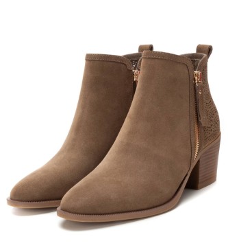 Carmela Botins em pele 162163 taupe