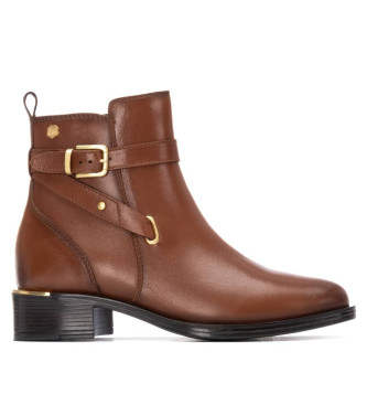 Carmela Botins em pele 162475 castanho