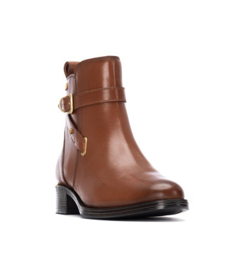 Carmela Botins em pele 162475 castanho