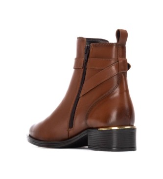 Carmela Botins em pele 162475 castanho