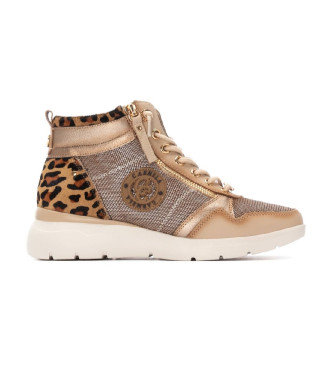 Carmela Zapatillas de Piel 162514 marrn