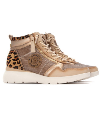 Carmela Zapatillas de Piel 162514 marrn