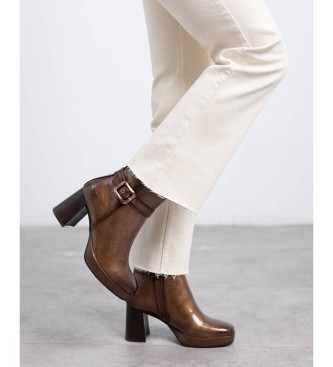 Carmela Bottines en cuir 162533 marron
