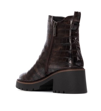 Carmela Botins em pele 162563 castanho
