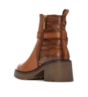 Carmela Botins em pele 162565 castanho
