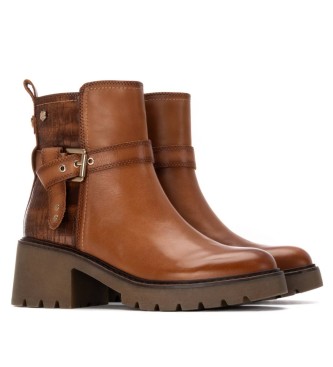 Carmela Botins em pele 162565 castanho