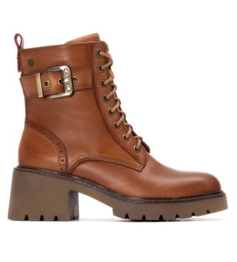 Carmela Botins em pele 162568 castanho