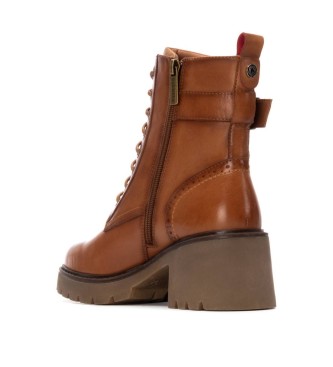 Carmela Botins em pele 162568 castanho