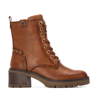 Carmela Botins em pele 162570 castanho