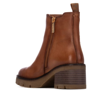 Carmela Botins em pele 162573 castanho
