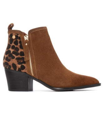 Carmela Bottines en cuir 162582 marron