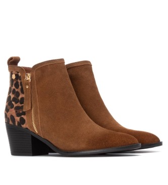 Carmela Bottines en cuir 162582 marron