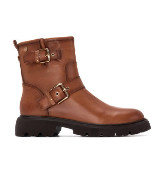 Carmela Botins em pele 162591 castanho