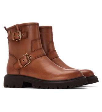 Carmela Botins em pele 162591 castanho