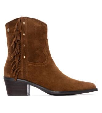 Carmela Brązowe buty z dwoiny 162663