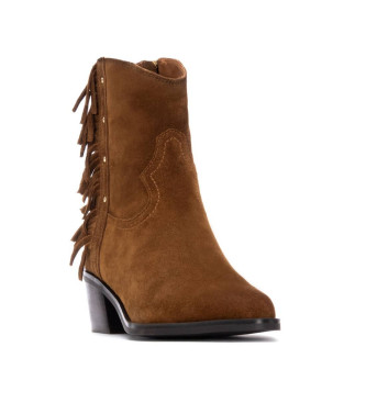 Carmela Brązowe buty z dwoiny 162663