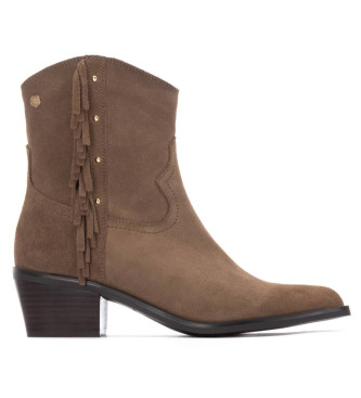 Carmela Brązowe buty z dwoiny 162663