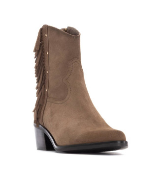 Carmela Brązowe buty z dwoiny 162663