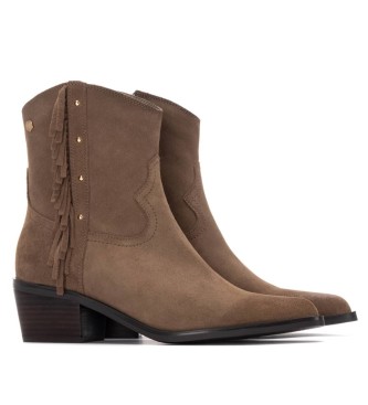 Carmela Brązowe buty z dwoiny 162663
