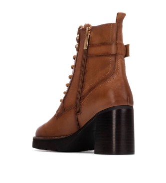 Carmela Botins em pele 162687 castanho