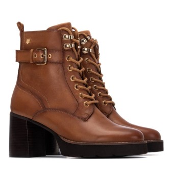 Carmela Botins em pele 162687 castanho